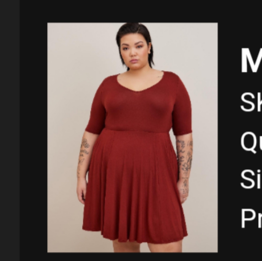 Torrid red skater dress